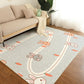 Minimalist Childrens Rug Multi Colored Cartoon Animal Indoor Rug Polypropylene Non-Slip Backing Easy Care Carpet Grey Clearhalo 'Area Rug' 'Rug' 2300868