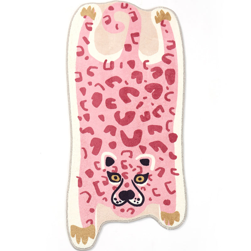 Novelty Shape Cartoon Animal Rug Multi-Colored Cute Area Rug Polyster Easy Care Pet Friendly Washable Carpet for Decor Pink Clearhalo 'Area Rug' 'Rug' 2300879