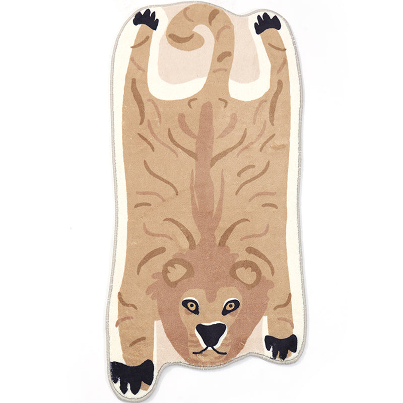Novelty Shape Cartoon Animal Rug Multi-Colored Cute Area Rug Polyster Easy Care Pet Friendly Washable Carpet for Decor Camel Clearhalo 'Area Rug' 'Rug' 2300881