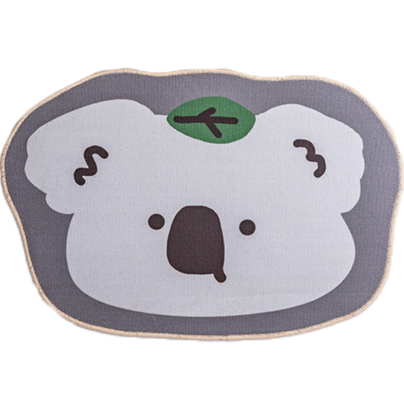 Multi Colored Bedroom Rug Casual Cartoon Animal Indoor Rug Synthetics Anti-Slip Backing Pet Friendly Carpet Grey Clearhalo 'Area Rug' 'Rug' 2300887