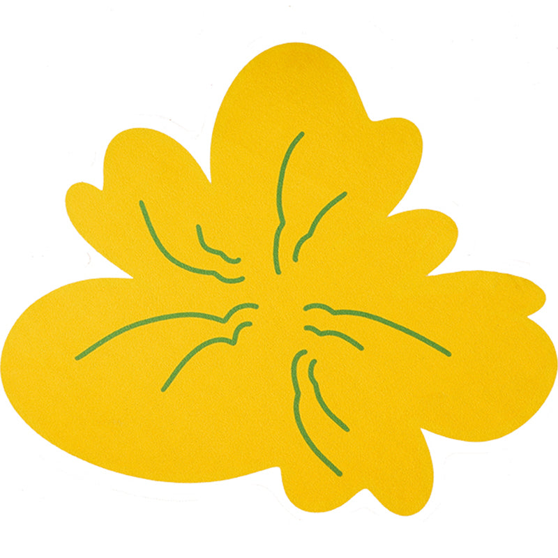 Novelty Shape Plant Rug Multi Colored Fancy Area Rug Polypropylene Non-Slip Backing Stain-Resistant Area Carpet for Room Yellow Clearhalo 'Area Rug' 'Rug' 2300910