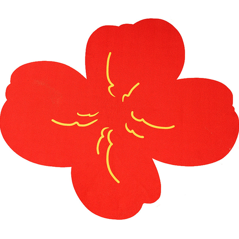 Novelty Shape Plant Rug Multi Colored Fancy Area Rug Polypropylene Non-Slip Backing Stain-Resistant Area Carpet for Room Red Clearhalo 'Area Rug' 'Rug' 2300914