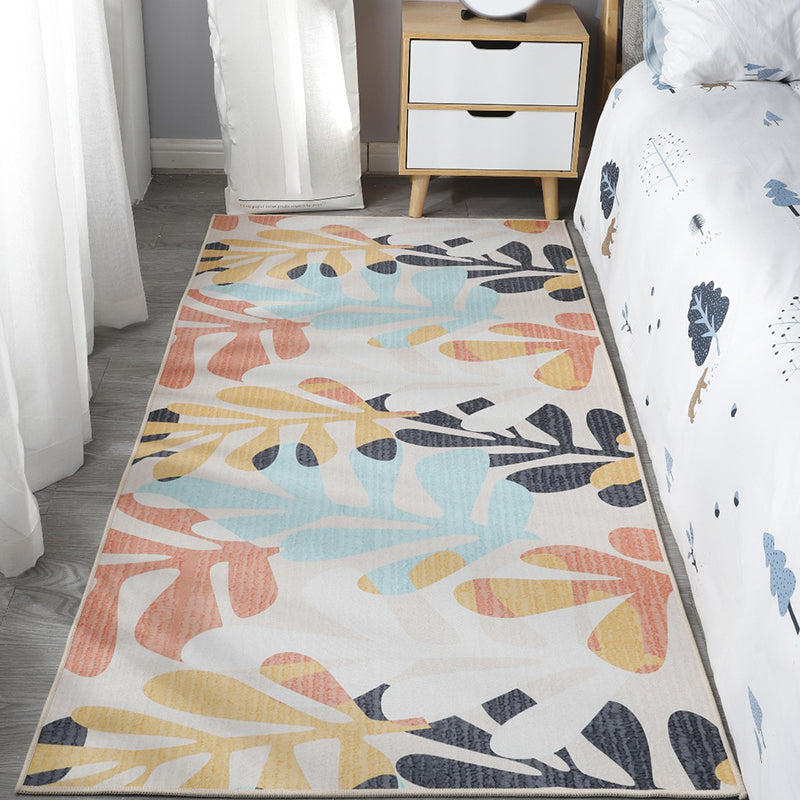 Scandinavian Bedroom Rug Multi Colored Color Blocked Indoor Rug Synthetics Non-Slip Machine Washable Carpet Orange Clearhalo 'Area Rug' 'Rug' 2300942