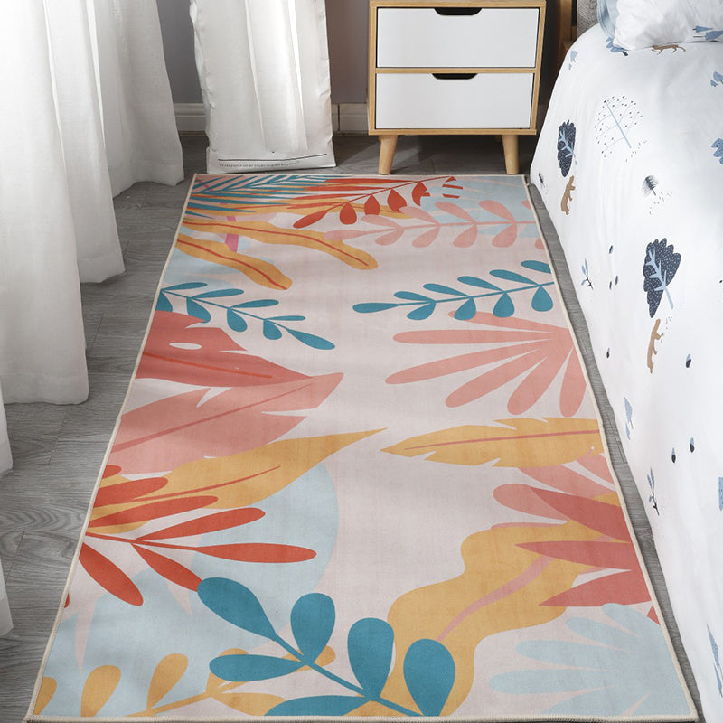 Scandinavian Bedroom Rug Multi Colored Color Blocked Indoor Rug Synthetics Non-Slip Machine Washable Carpet Pink Clearhalo 'Area Rug' 'Rug' 2300946