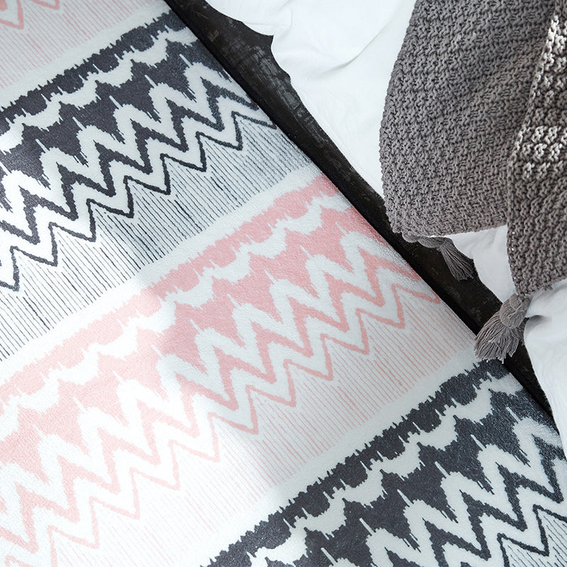 Moroccan Bedroom Rug Multi Colored Tribal Print Area Carpet Polypropylene Non-Slip Washable Easy Care Rug Pink Clearhalo 'Area Rug' 'Moroccan' 'Rugs' Rug' 2300973