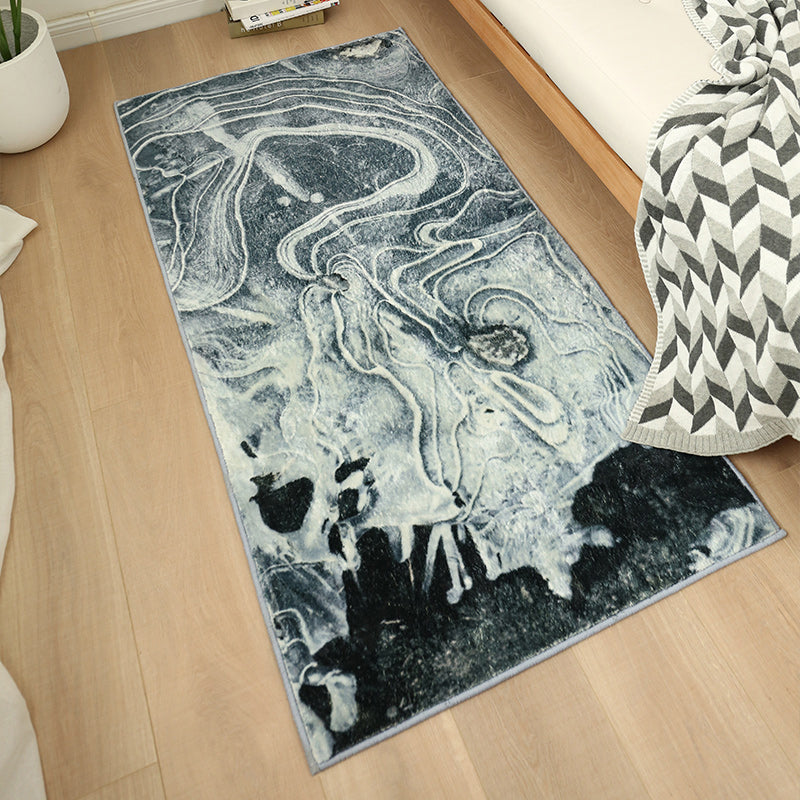Western Home Decor Rug Multi Color Abstract Printed Indoor Rug Synthetics Non-Slip Backing Pet Friendly Area Carpet Silver Gray Clearhalo 'Area Rug' 'Rug' 2300994