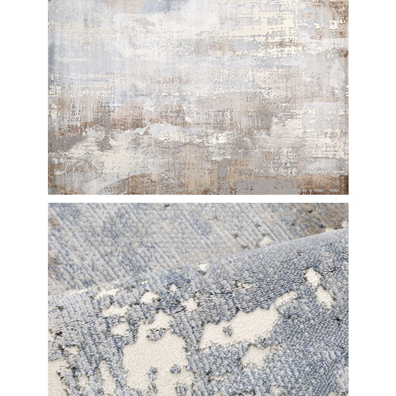 Industrial Living Room Rug Multi Colored Abstract Printed Indoor Rug Polyster Easy Care Pet Friendly Area Carpet Light Gray-Black Clearhalo 'Area Rug' 'Rug' 2301053