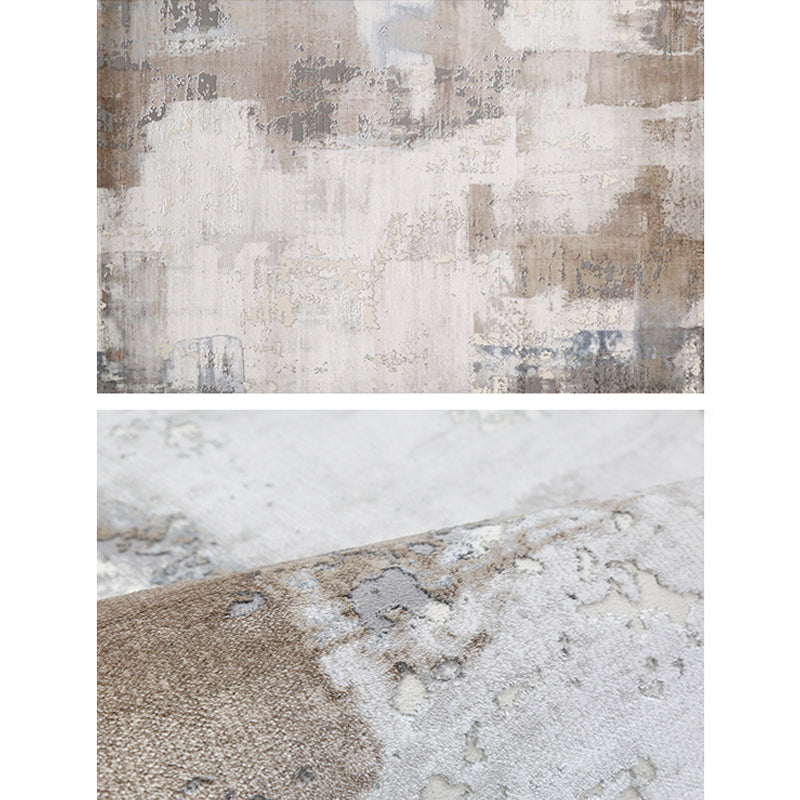 Industrial Living Room Rug Multi Colored Abstract Printed Indoor Rug Polyster Easy Care Pet Friendly Area Carpet Gray-Khaki Clearhalo 'Area Rug' 'Rug' 2301057