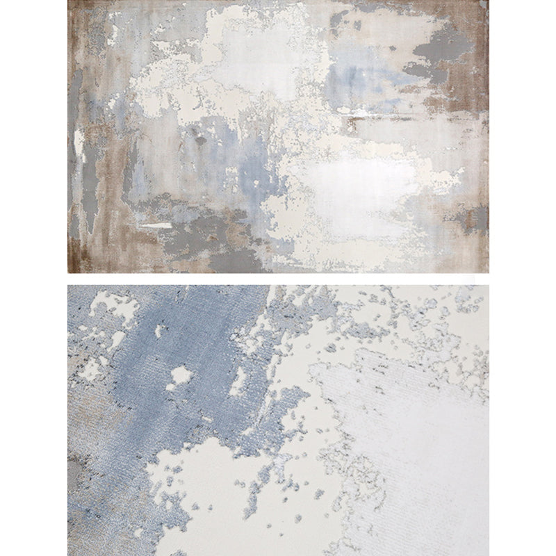 Industrial Living Room Rug Multi Colored Abstract Printed Indoor Rug Polyster Easy Care Pet Friendly Area Carpet Smoke Gray Clearhalo 'Area Rug' 'Rug' 2301060