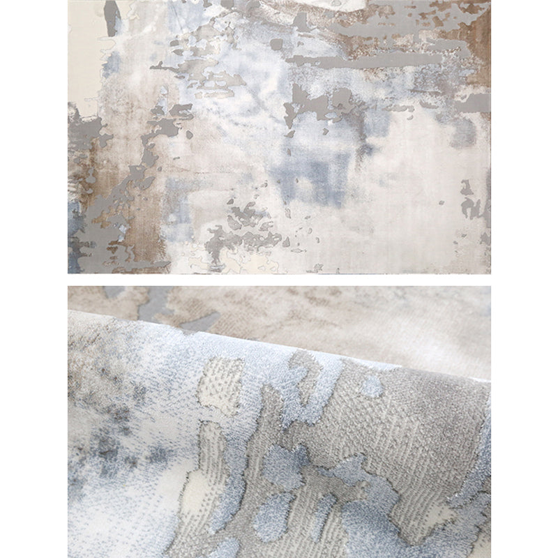 Industrial Living Room Rug Multi Colored Abstract Printed Indoor Rug Polyster Easy Care Pet Friendly Area Carpet Gray-Yellow Clearhalo 'Area Rug' 'Rug' 2301063