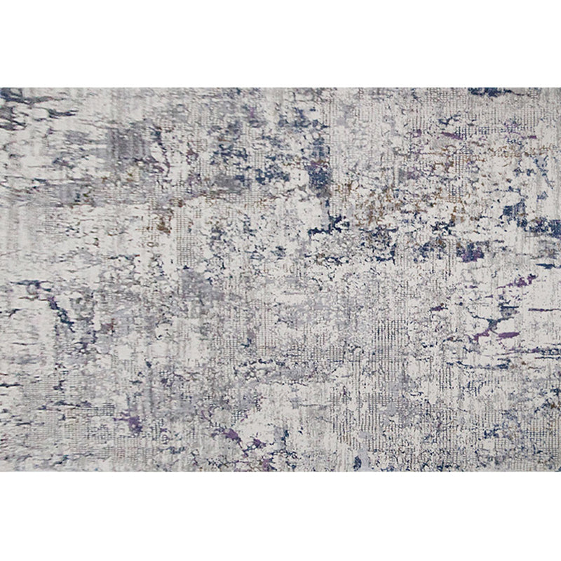 Cyberpunk Living Room Rug Multi Colored Abstract Patterned Area Carpet Polyster Easy Care Pet Friendly Indoor Rug Light Gray-Black Clearhalo 'Area Rug' 'Rug' 2301066