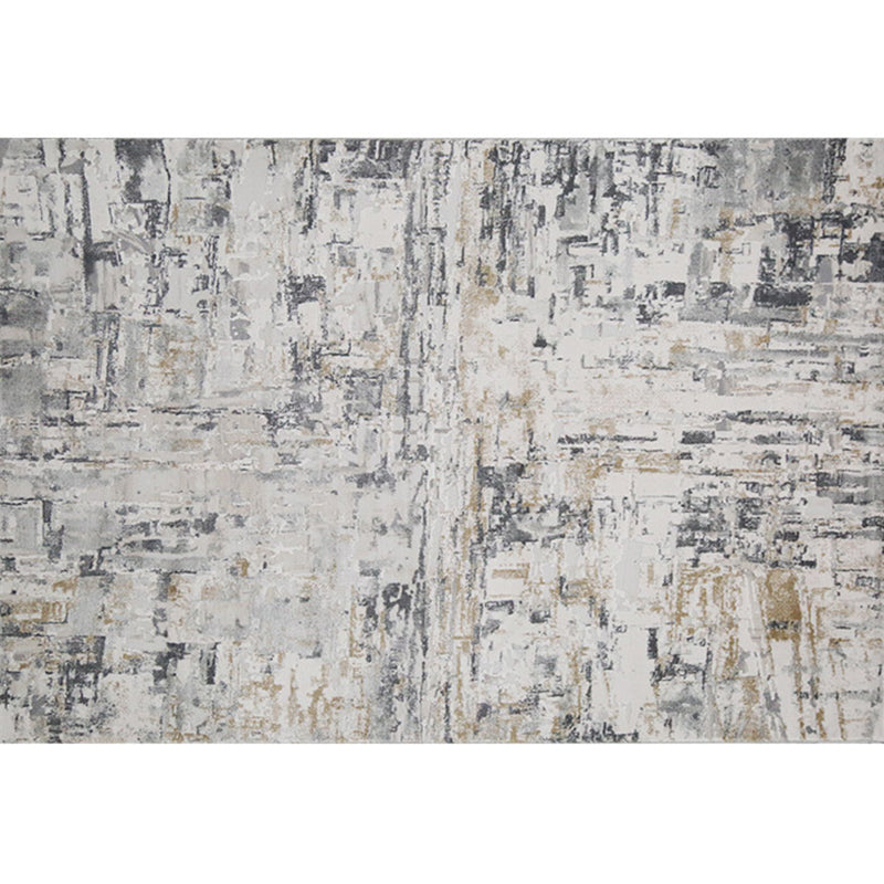 Cyberpunk Living Room Rug Multi Colored Abstract Patterned Area Carpet Polyster Easy Care Pet Friendly Indoor Rug Silver Gray Clearhalo 'Area Rug' 'Rug' 2301074