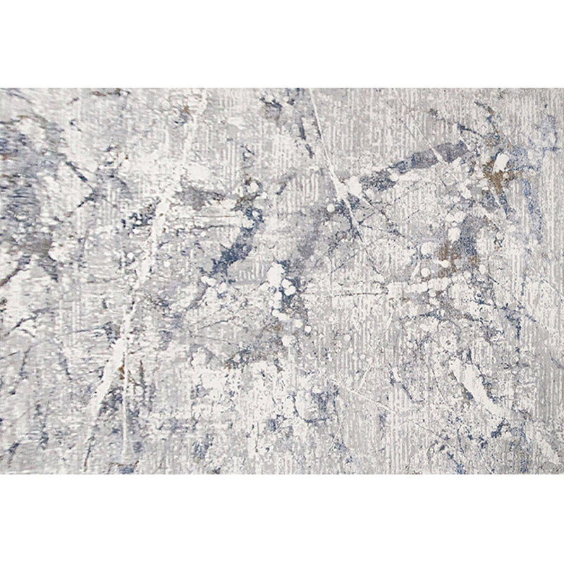 Cyberpunk Living Room Rug Multi Colored Abstract Patterned Area Carpet Polyster Easy Care Pet Friendly Indoor Rug Gray-White Clearhalo 'Area Rug' 'Rug' 2301079