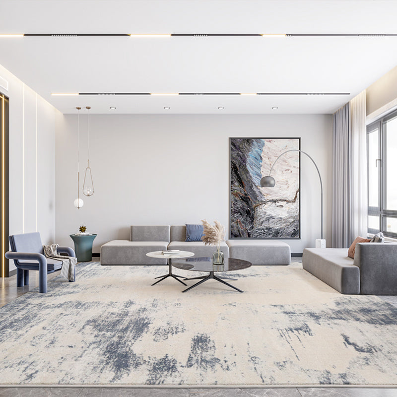 Modern Parlor Rug Multi Colored Abstract Printed Area Rug Cotton Blend Stain-Resistant Easy Care Indoor Rug Dark Gray-White Clearhalo 'Area Rug' 'Rug' 2301081