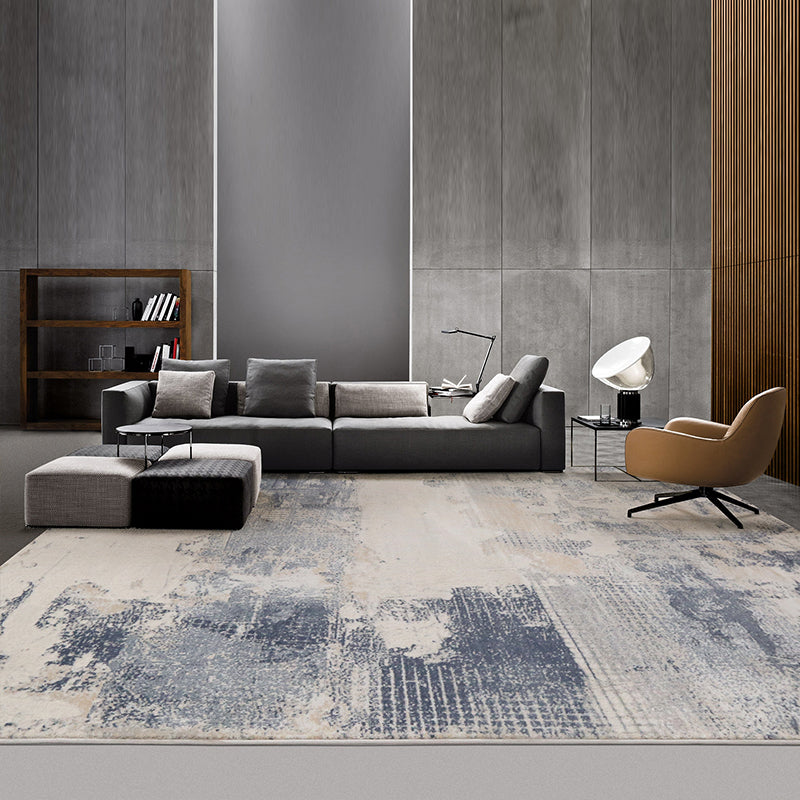 Modern Parlor Rug Multi Colored Abstract Printed Area Rug Cotton Blend Stain-Resistant Easy Care Indoor Rug Blue Clearhalo 'Area Rug' 'Rug' 2301082