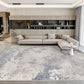 Modern Parlor Rug Multi Colored Abstract Printed Area Rug Cotton Blend Stain-Resistant Easy Care Indoor Rug Blue-Grey-Yellow Clearhalo 'Area Rug' 'Rug' 2301090