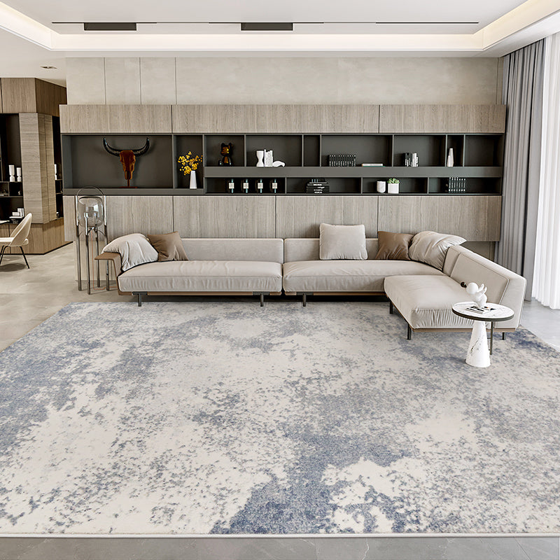 Modern Parlor Rug Multi Colored Abstract Printed Area Rug Cotton Blend Stain-Resistant Easy Care Indoor Rug Blue-Grey-Yellow Clearhalo 'Area Rug' 'Rug' 2301090