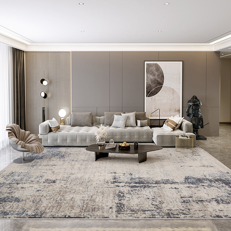 Modern Parlor Rug Multi Colored Abstract Printed Area Rug Cotton Blend Stain-Resistant Easy Care Indoor Rug Dark Gray-Black Clearhalo 'Area Rug' 'Rug' 2301092