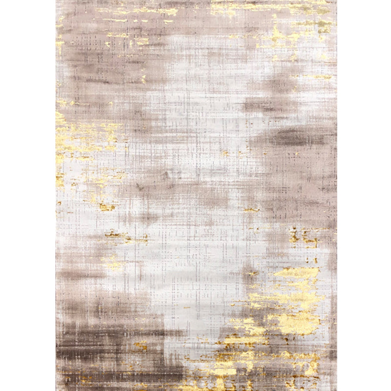 Formal Abstract Pattern Rug Multi Color Cotton Blend Indoor Rug Non-Slip Backing Pet Friendly Area Carpet for Living Room Yellow Clearhalo 'Area Rug' 'Rug' 2301097