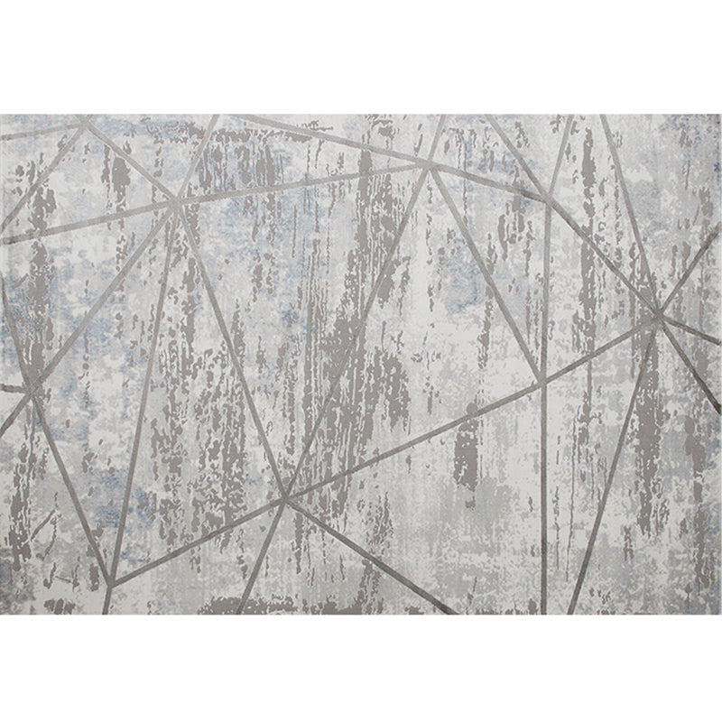 Chinese Style Abstract Print Rug Multi Colored Cotton Blend Carpet Non-Slip Backing Stain-Resistant Indoor Rug for Parlor Dark Gray-Black Clearhalo 'Area Rug' 'Rug' 2301117