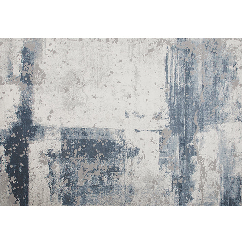 Chinese Style Abstract Print Rug Multi Colored Cotton Blend Carpet Non-Slip Backing Stain-Resistant Indoor Rug for Parlor Sky Blue Clearhalo 'Area Rug' 'Rug' 2301118