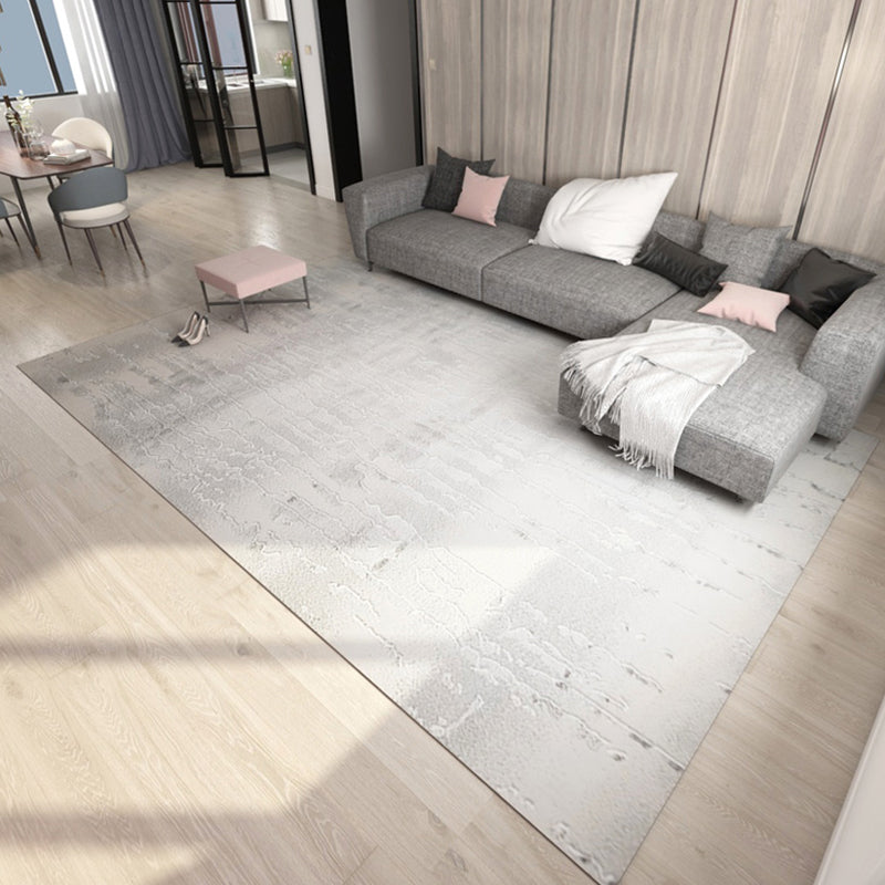 Simple Multicolor Luxury Rug Polyster Abstract Printed Indoor Rug Easy Care Pet Friendly Washable Area Carpet for Parlor Light Gray-White Clearhalo 'Area Rug' 'Rug' 2301154