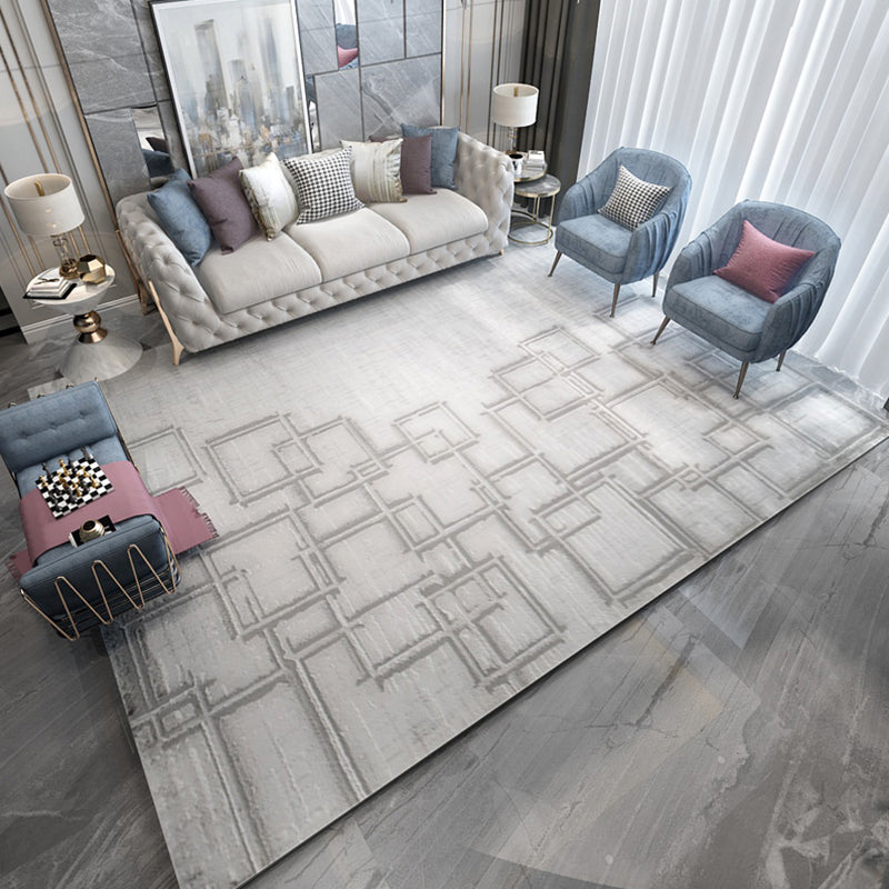 Simple Multicolor Luxury Rug Polyster Abstract Printed Indoor Rug Easy Care Pet Friendly Washable Area Carpet for Parlor Gray-Khaki Clearhalo 'Area Rug' 'Rug' 2301156