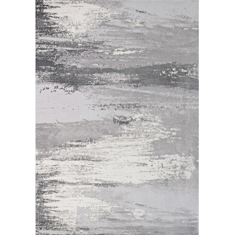 Cyberpunk Abstract Printed Rug Multi Colored Polypropylene Area Carpet Non-Slip Backing Pet Friendly Indoor Rug for Decor Silver Gray Clearhalo 'Area Rug' 'Rug' 2301165