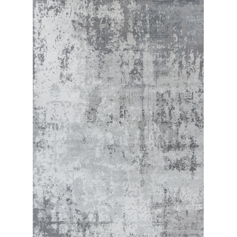 Glam Living Room Rug Multi Colored Abstract Printed Indoor Rug Cotton Blend Anti-Slip Pet Friendly Area Carpet Silver Gray Clearhalo 'Area Rug' 'Rug' 2301195