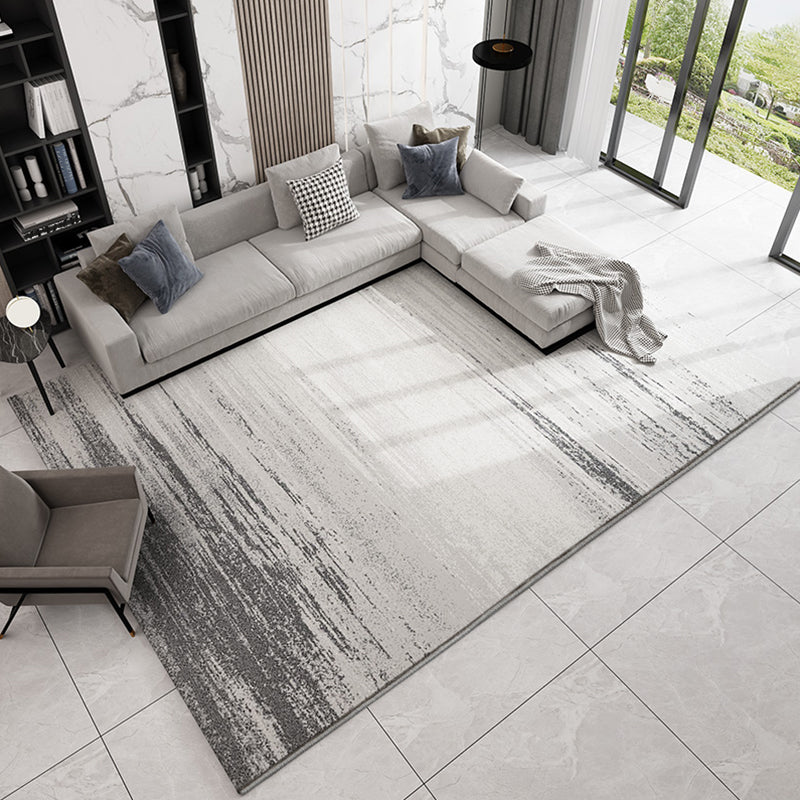 Multi Colored Abstract Print Rug Polyster Nordic Area Carpet Non-Slip Easy Care Pet Friendly Indoor Rug for Living Room Black-Gray Clearhalo 'Area Rug' 'Rug' 2301204