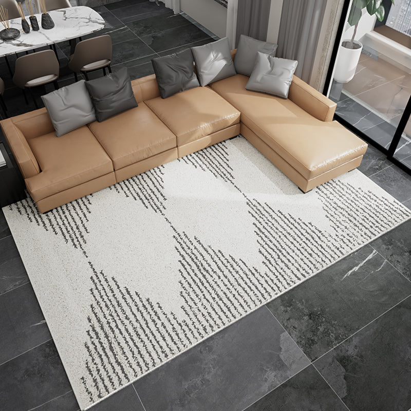 Multi Colored Abstract Print Rug Polyster Nordic Area Carpet Non-Slip Easy Care Pet Friendly Indoor Rug for Living Room Dark Gray-White Clearhalo 'Area Rug' 'Rug' 2301206