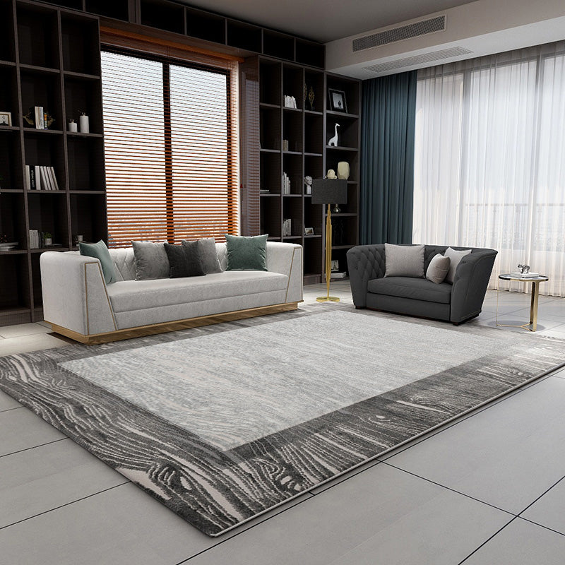 Multi Color Abstract Printed Rug Cotton Blend Nordic Indoor Rug Anti-Slip Backing Pet Friendly Area Carpet for Parlor Gray-White Clearhalo 'Area Rug' 'Rug' 2301232