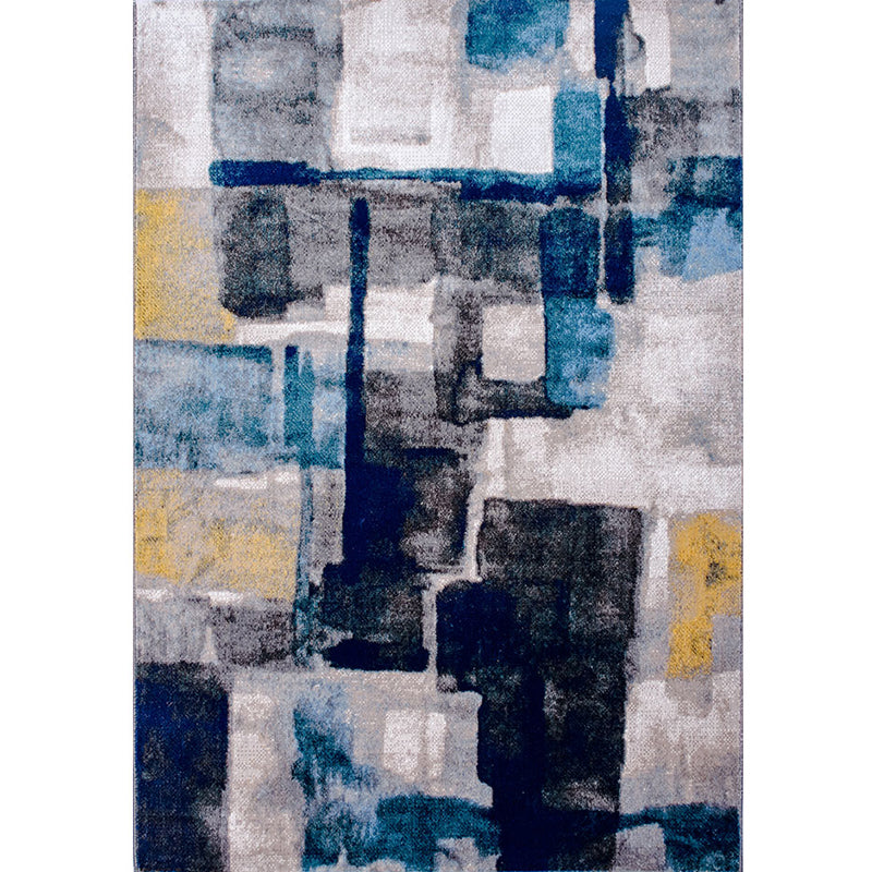 Multi Colored Luxury Rug Cotton Blend Abstract Printed Indoor Rug Non-Slip Backing Pet Friendly Area Carpet for Living Room Gold-Black Clearhalo 'Area Rug' 'Rug' 2301245