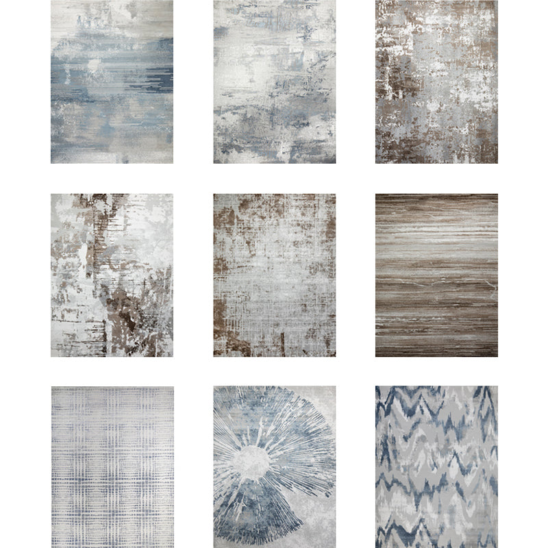 Industrial Living Room Rug Multi Color Abstract Print Carpet Cotton ...