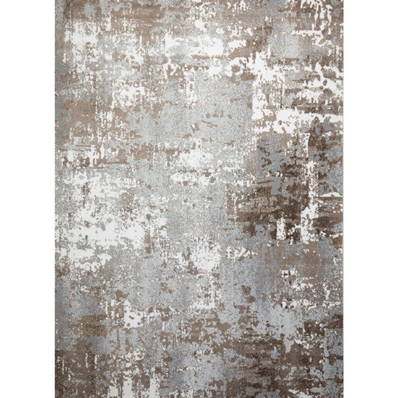 Industrial Living Room Rug Multi Color Abstract Print Carpet Cotton Blend Easy Care Machine Washable Area Rug Brown Clearhalo 'Area Rug' 'Rug' 2301296