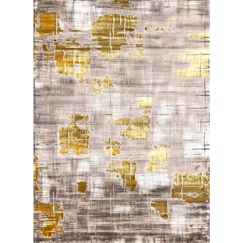 Industrial Living Room Rug Multi Color Abstract Print Carpet Cotton Blend Easy Care Machine Washable Area Rug Gold Clearhalo 'Area Rug' 'Rug' 2301300