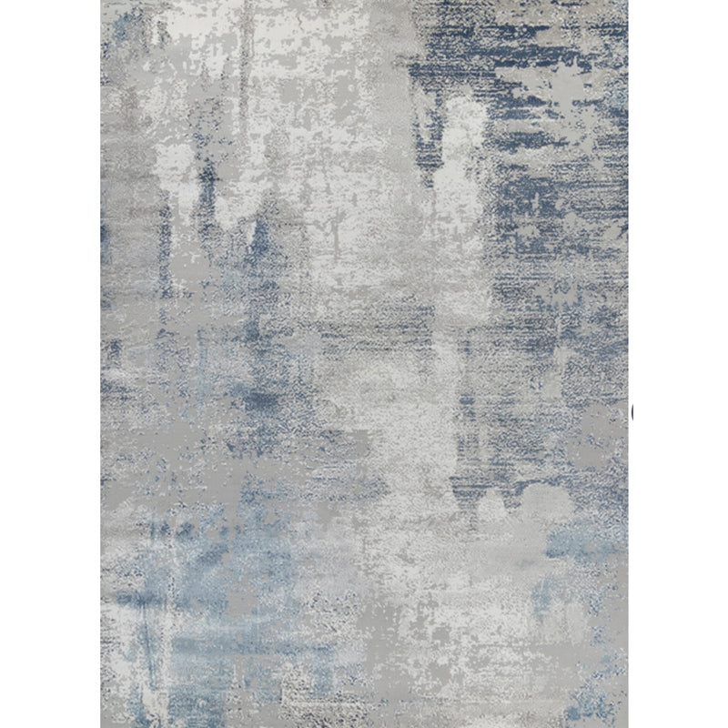Industrial Living Room Rug Multi Color Abstract Print Carpet Cotton Blend Easy Care Machine Washable Area Rug Light Gray-White Clearhalo 'Area Rug' 'Rug' 2301301