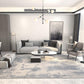 Formal Abstract Print Rug Multi Color Cotton Blend Area Carpet Non-Slip Backing Machine Washable Indoor Rug for Living Room Gray-Blue Clearhalo 'Area Rug' 'Rug' 2301306