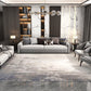 Formal Abstract Print Rug Multi Color Cotton Blend Area Carpet Non-Slip Backing Machine Washable Indoor Rug for Living Room Dark Gray-White Clearhalo 'Area Rug' 'Rug' 2301318
