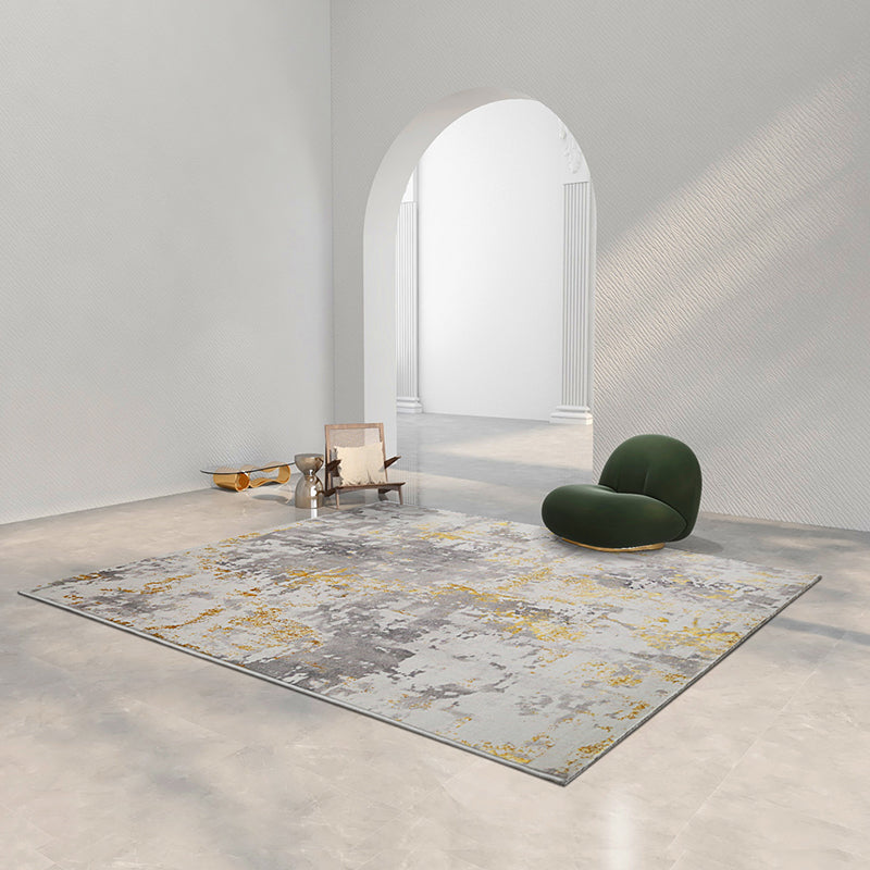Contemporary Living Room Rug Multi Colored Abstract Printed Indoor Rug Non-Slip Backing Pet Friendly Carpet Silver Gray Clearhalo 'Area Rug' 'Rug' 2301322