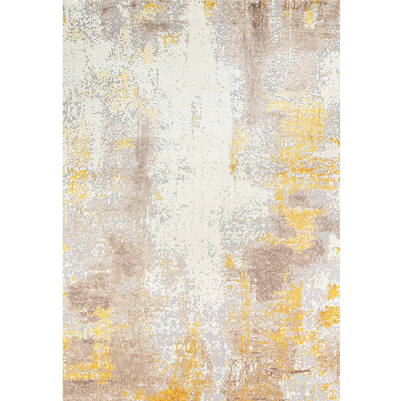 Multi Colored Cyberpunk Rug Polyster Abstract Printed Area Carpet Non-Slip Backing Pet Friendly Area Rug for Parlor Yellow-Gray Clearhalo 'Area Rug' 'Rug' 2301335
