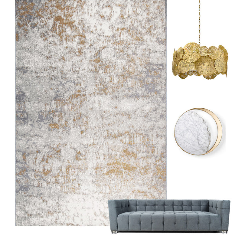 Multi Colored Contemporary Rug Polyster Abstract Printed Area Carpet Anti-Slip Backing Easy Care Indoor Rug for Room Smoke Gray Clearhalo 'Area Rug' 'Rug' 2301343
