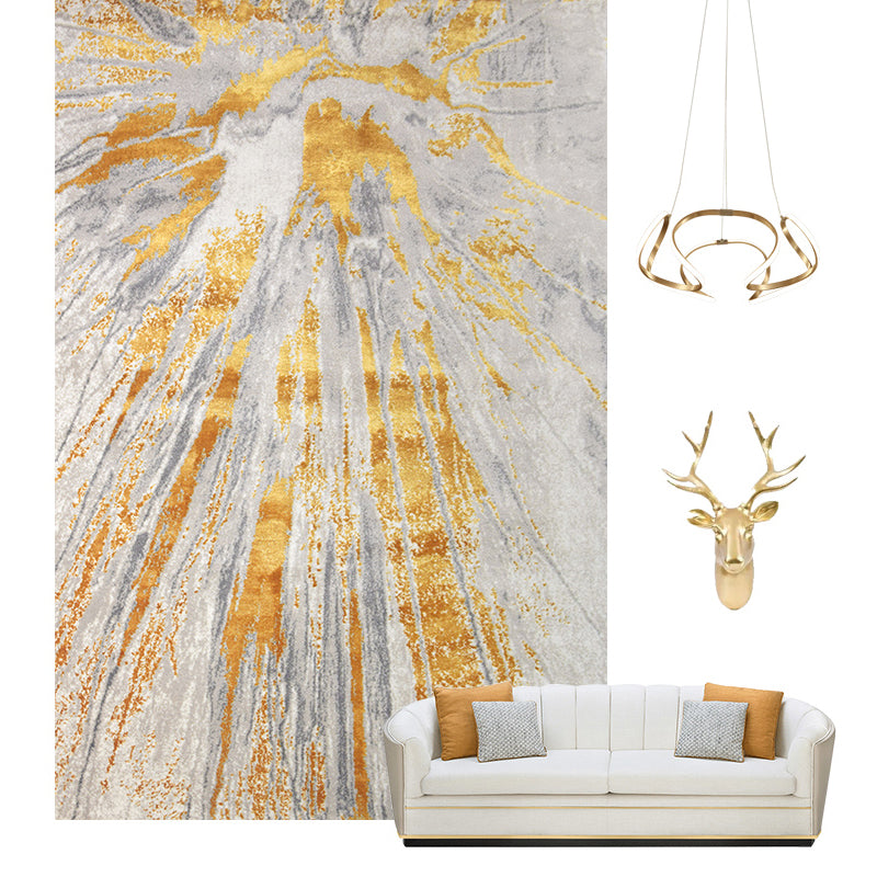 Multi Colored Contemporary Rug Polyster Abstract Printed Area Carpet Anti-Slip Backing Easy Care Indoor Rug for Room Yellow Clearhalo 'Area Rug' 'Rug' 2301346