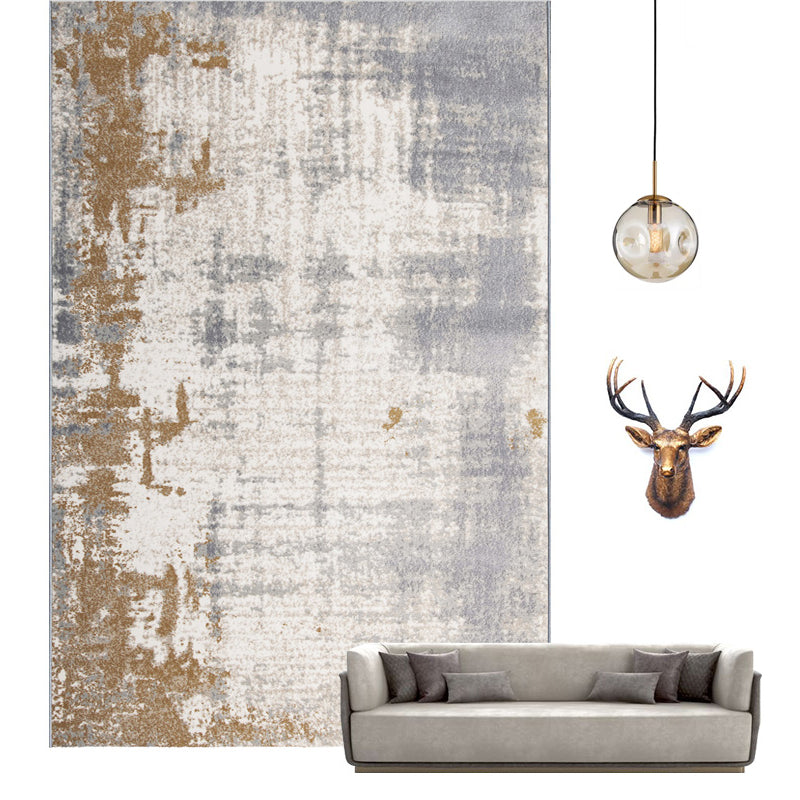 Multi Colored Contemporary Rug Polyster Abstract Printed Area Carpet Anti-Slip Backing Easy Care Indoor Rug for Room Light Brown Clearhalo 'Area Rug' 'Rug' 2301354