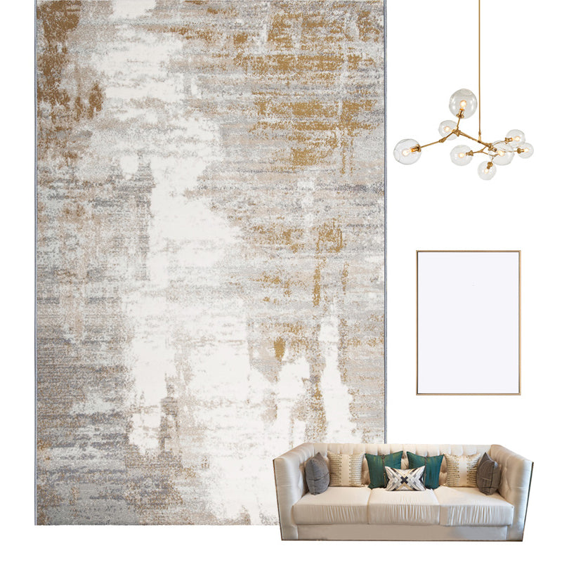 Multi Colored Contemporary Rug Polyster Abstract Printed Area Carpet Anti-Slip Backing Easy Care Indoor Rug for Room Grey 5'3" x 7'7" Clearhalo 'Area Rug' 'Rug' 2301362