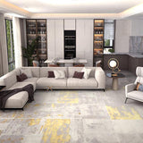 Luxury Living Room Rug Multi Colored Abstract Pattern Indoor Rug Cotton Blend Non-Slip Backing Pet Friendly Carpet Clearhalo 'Area Rug' 'Rug' 2301366