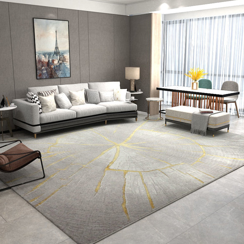 Luxury Living Room Rug Multi Colored Abstract Pattern Indoor Rug Cotton Blend Non-Slip Backing Pet Friendly Carpet Dark Gray-Black 5'3" x 7'7" Clearhalo 'Area Rug' 'Rug' 2301372