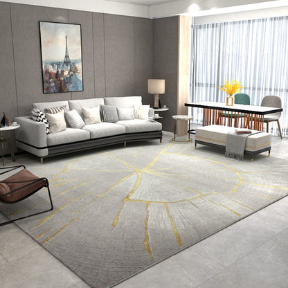 Luxury Living Room Rug Multi Colored Abstract Pattern Indoor Rug Cotton Blend Non-Slip Backing Pet Friendly Carpet Dark Gray-Black 5'3" x 7'7" Clearhalo 'Area Rug' 'Rug' 2301372