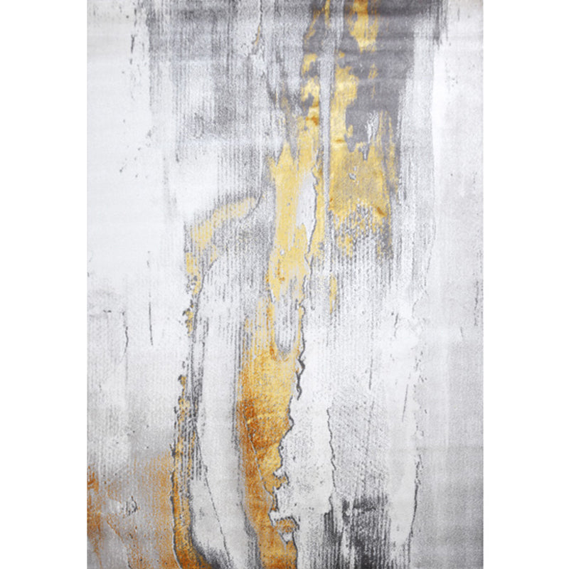 Industrial Abstract Printed Rug Multi Colored Polyster Area Carpet Anti-Slip Backing Pet Friendly Indoor Rug for Living Room Yellow-Gray Clearhalo 'Area Rug' 'Rug' 2301411