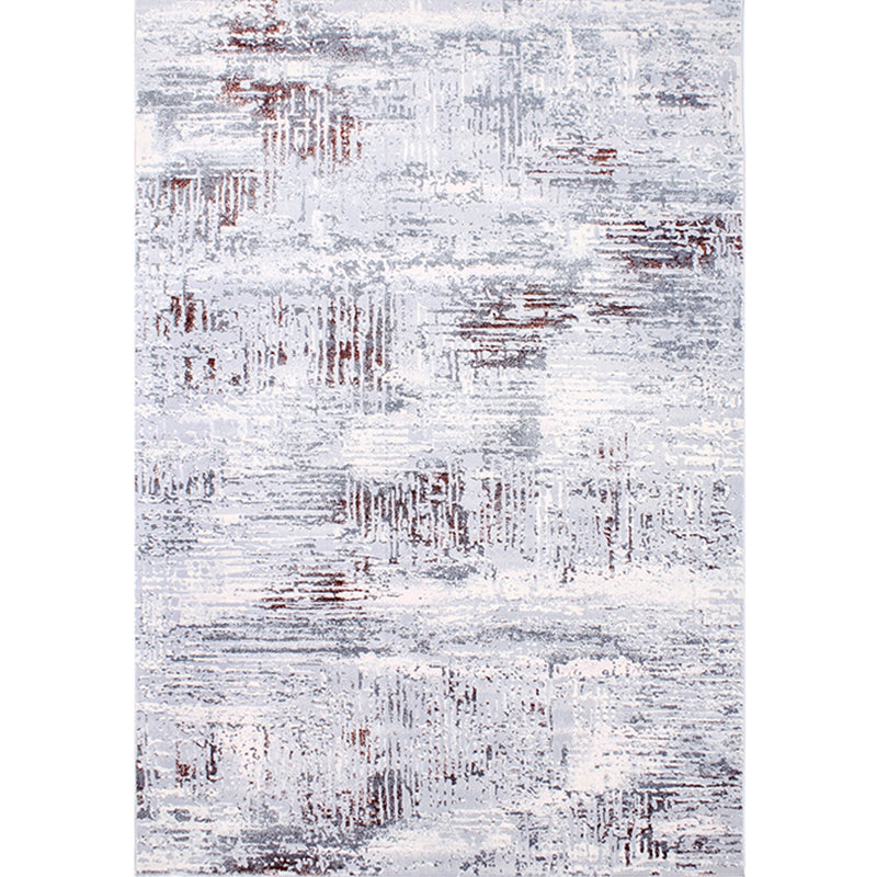 Nordic Living Room Rug Multi Colored Abstract Printed Indoor Rug Cotton Blend Anti-Slip Backing Pet Friendly Carpet Black-Gray Clearhalo 'Area Rug' 'Rug' 2301423